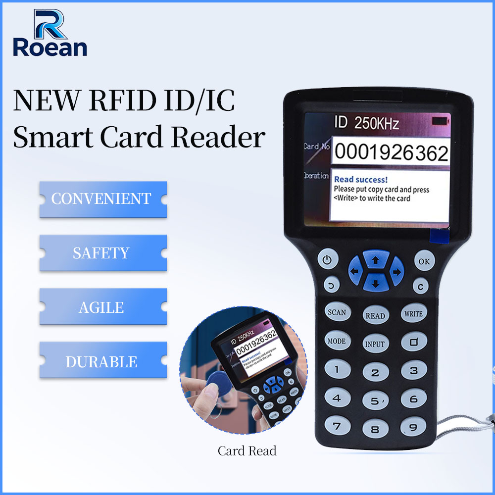 Smart Card Reader - Handgehaltener 10-Frequenz-RFID-NFC-Leser und -Schreiber 125KHz 13,56MHz