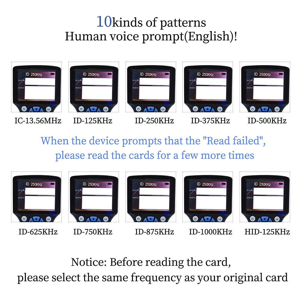 Handgehaltener 10-Frequenz-RFI – Smart Card Reader Bewertung und Preis